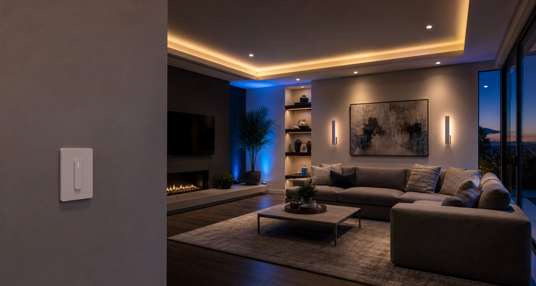 Modern home using layered smart lighting