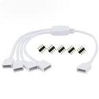 4-Way 4-Pin RGB LED Strip Y-Splitter with 5 Male Plugs — product image 2