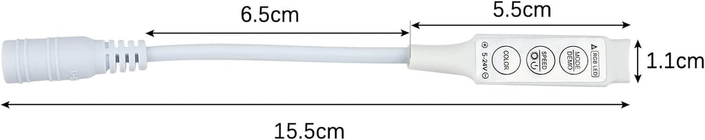 2-Pack Mini 3-Key Controllers for 4-Pin RGB LED Strips — product image 3