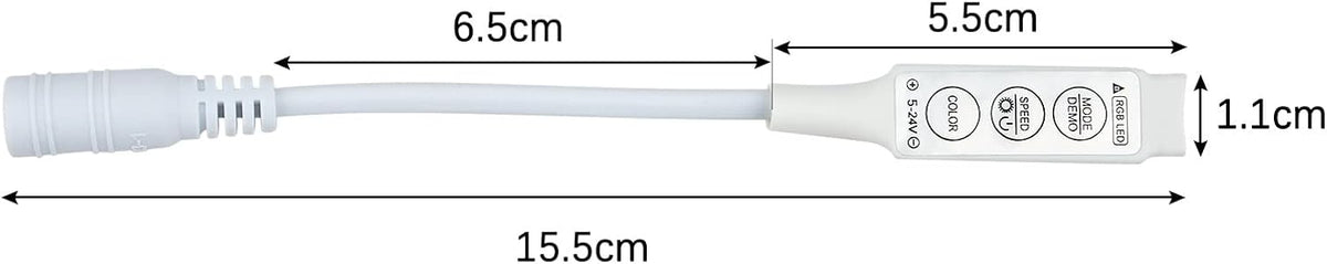 2-Pack Mini 3-Key Controllers for 4-Pin RGB LED Strips — product image 3