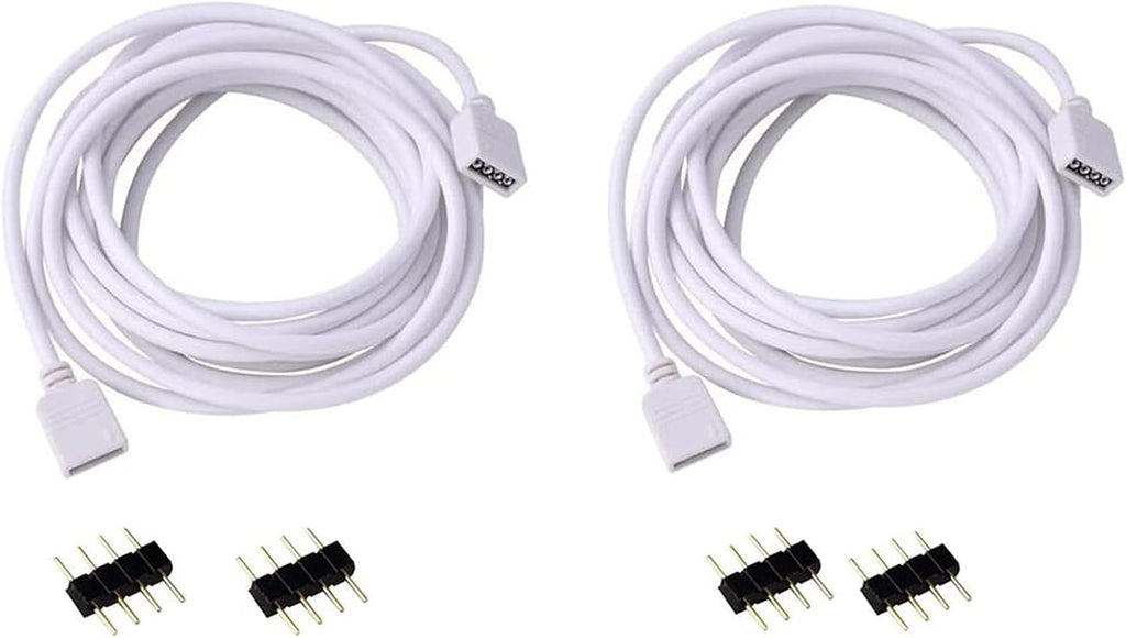 2-Pack 9.9FT RGB LED Extension Cables with 4-Pin Connectors — main image