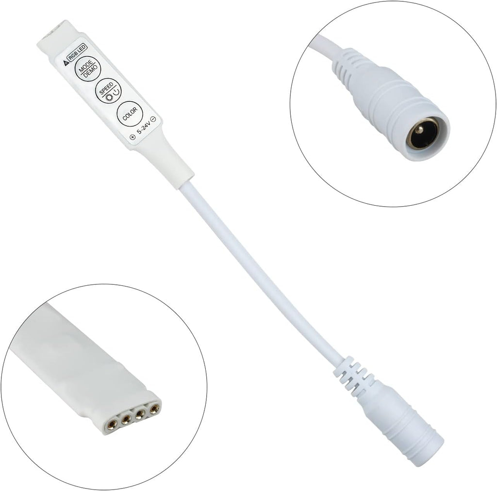 2-Pack Mini 3-Key Controllers for 4-Pin RGB LED Strips — product image 6