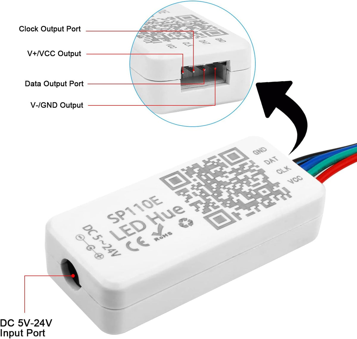 SP110E Bluetooth Pixel LED Controller for RGB/RGBW Strips — product image 3