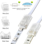 10-Pack 4-Pin 10mm RGB Strip Connectors with 32.8FT Cable — product image 3