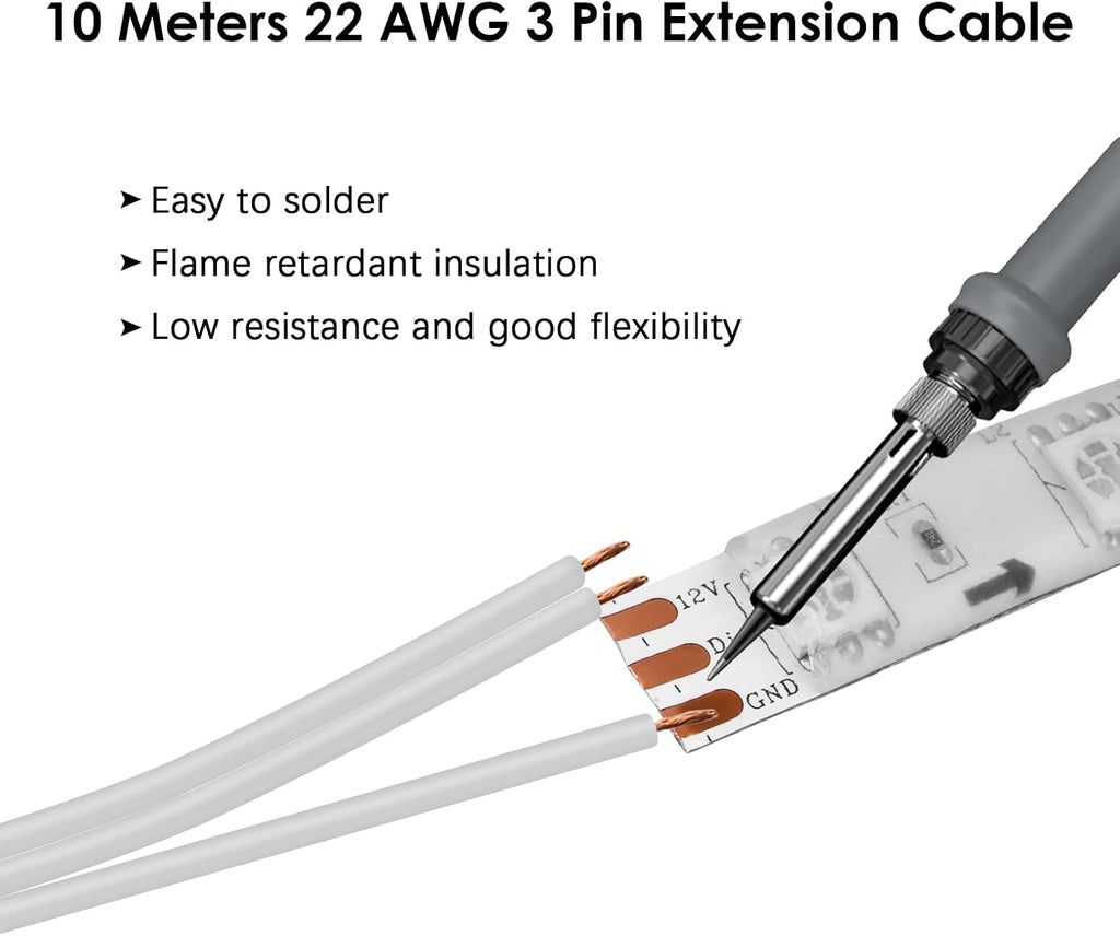 32.8FT 22AWG 3-Pin Extension Wire for WS2811/WS2812B — product image 6