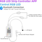 Bluetooth RGB LED Controller with IR Remote, Music Sync & Timer — product image 3