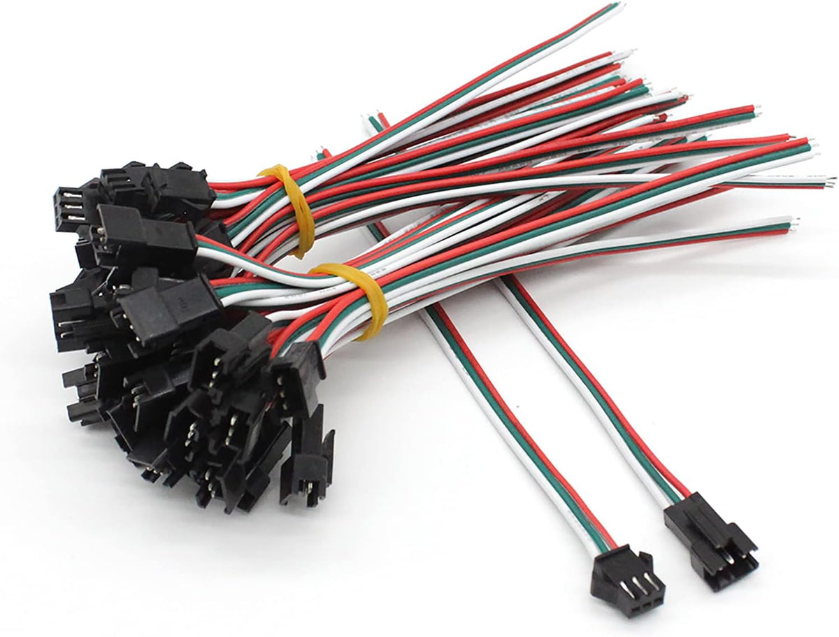 20-Pair JST-SM 3-Pin Male/Female Connectors for Addressable LEDs — product image 7