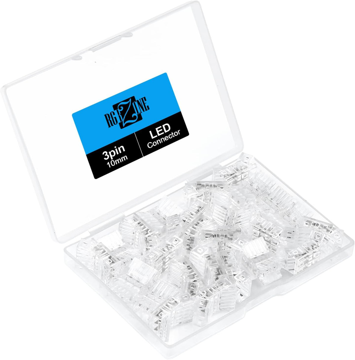 25-Pack 3-Pin 10mm Solderless Connectors for WS2811/WS2812B — product image 3