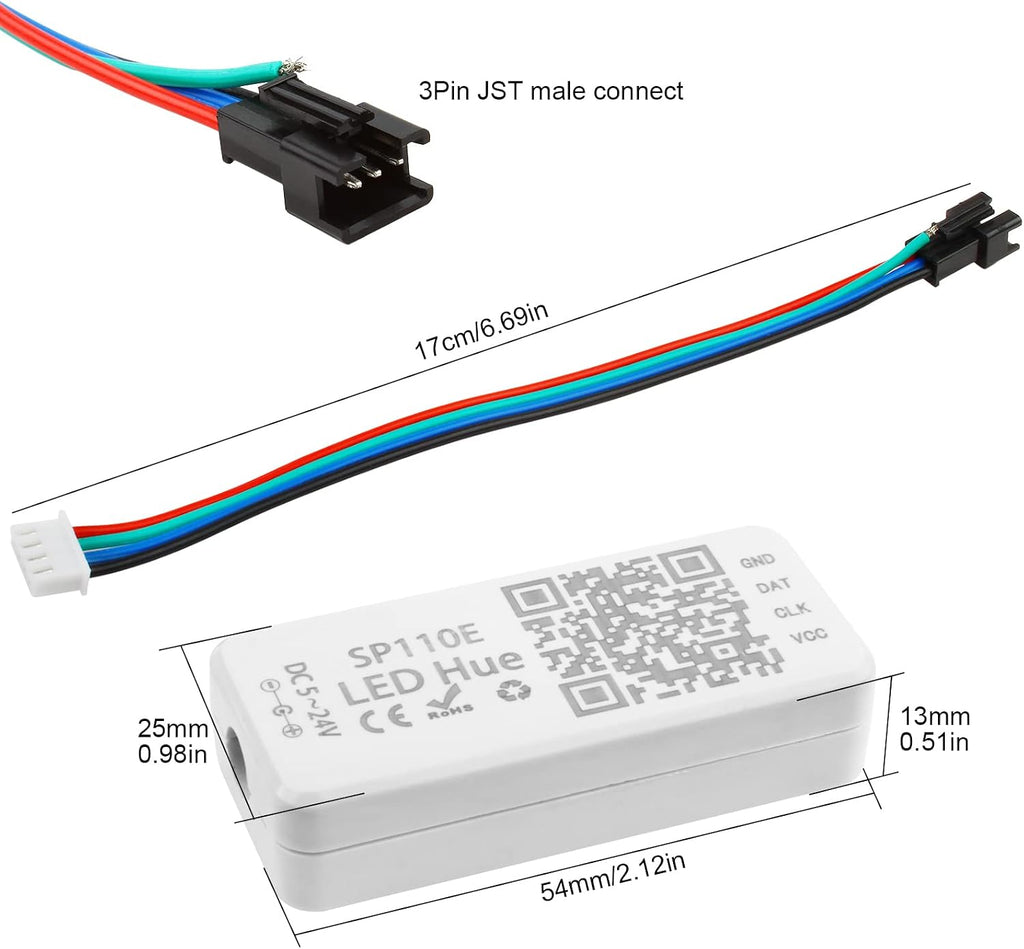 SP110E Bluetooth Pixel LED Controller for RGB/RGBW Strips — product image 2