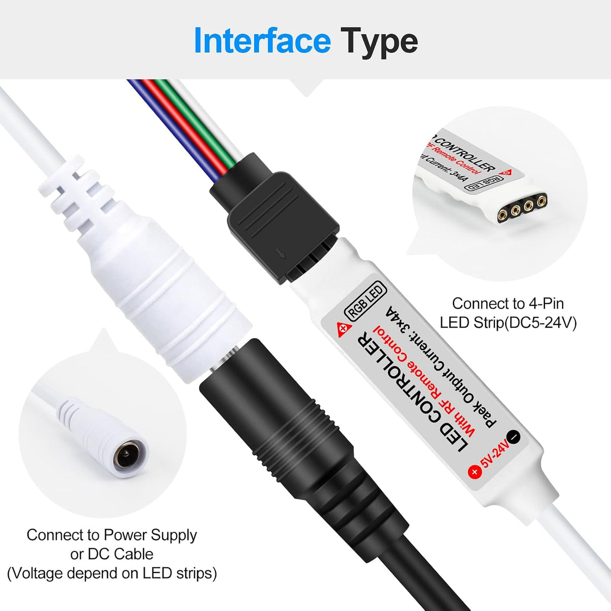 RF Wireless RGB Controller for 4-Pin 5050/3528 LED Strips — product image 3