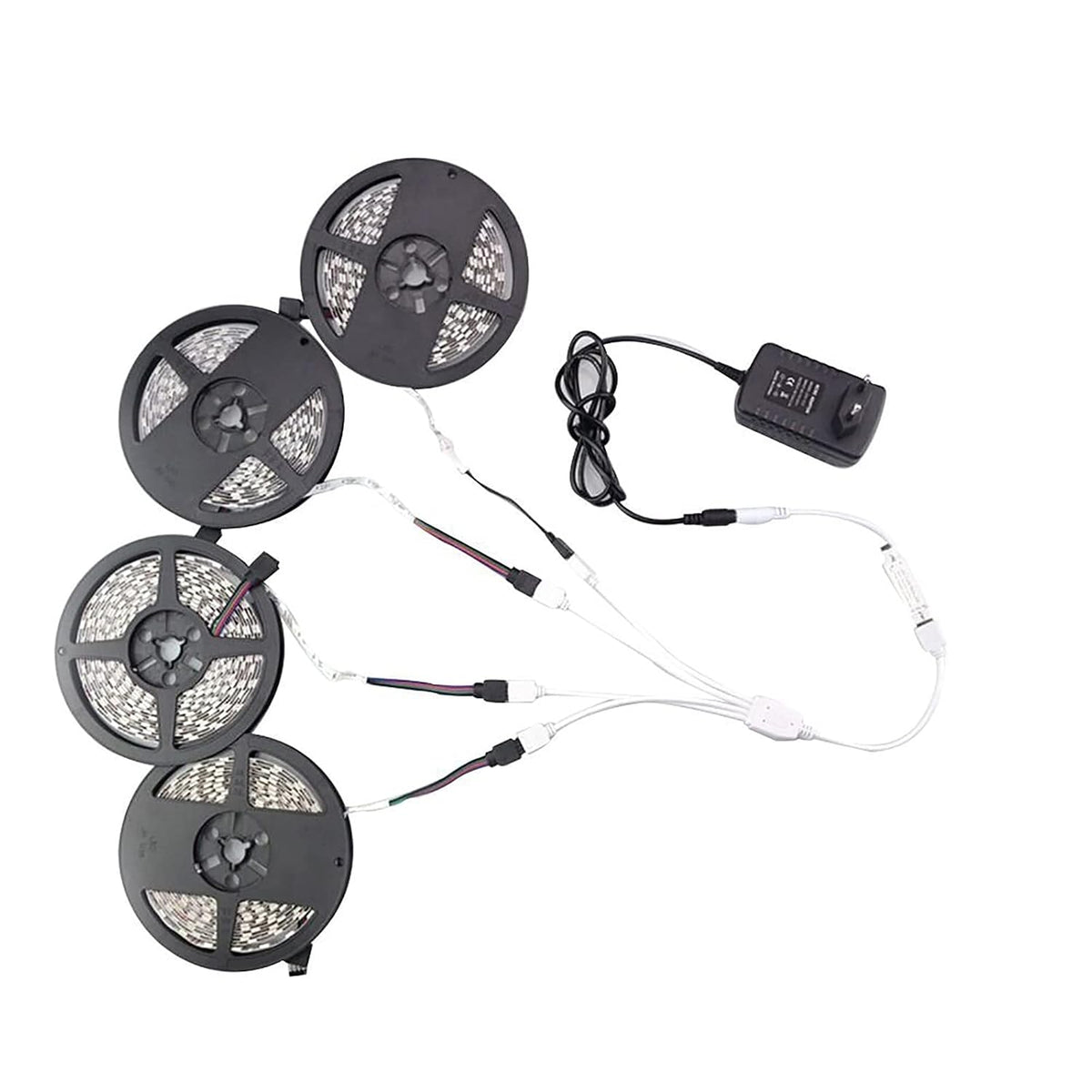 4-Way 4-Pin RGB LED Strip Y-Splitter with 5 Male Plugs — product image 7