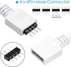 2-Pack 9.9FT RGB LED Extension Cables with 4-Pin Connectors — product image 2