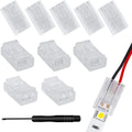 10-Pack 2-Pin 10mm Solderless Connectors for Single-Color LED Strips — main image