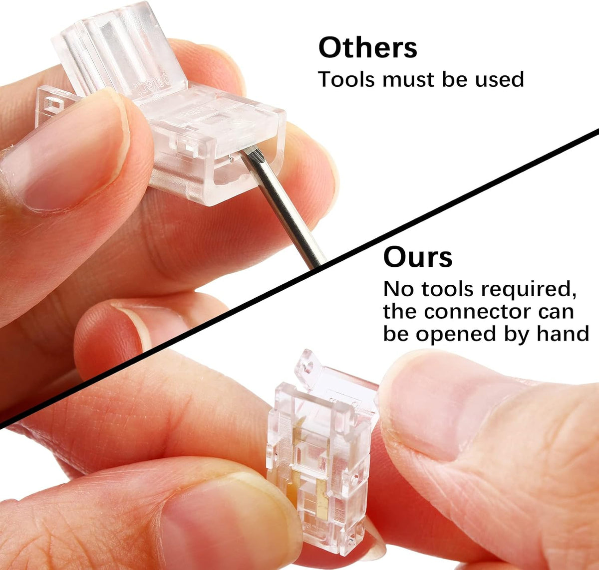 12-Pack 2-Pin 8mm COB LED Strip-to-Wire Connectors — product image 8