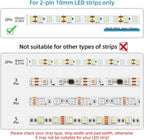 10-Pack 2-Pin 10mm Solderless Connectors for Single-Color LED Strips — product image 3