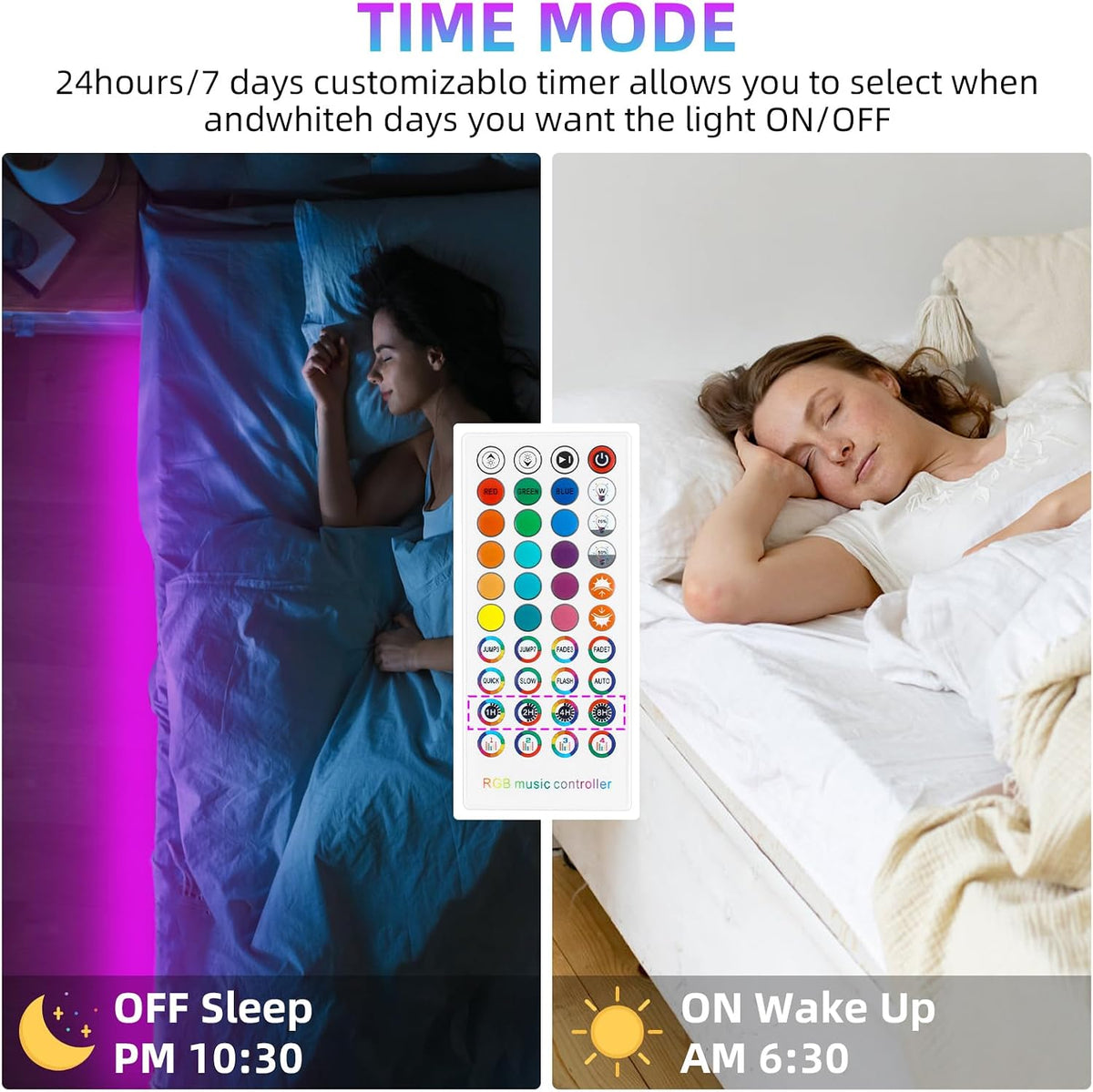 Bluetooth RGB LED Controller with IR Remote, Music Sync & Timer — product image 6