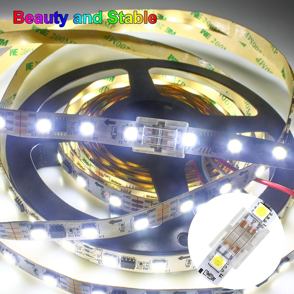 10-Pack 3-Pin 10mm Solderless Connectors for Addressable LED Strips — product image 8