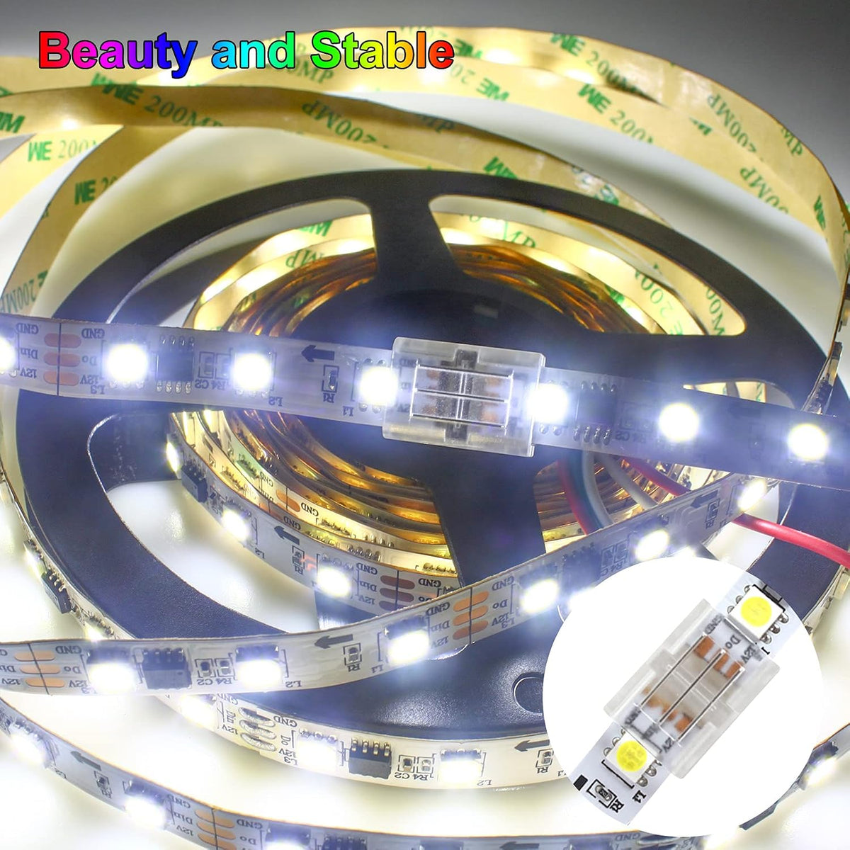 10-Pack 3-Pin 10mm Solderless Connectors for Addressable LED Strips — product image 8