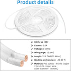 25-Piece 2-Pin 8mm Connector Kit with 32.8FT Extension Wire — product image 3