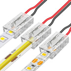 25-Pack 2-Pin 8mm Reusable Strip-to-Wire Connectors — main image