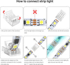 10-Pack 3-Pin 10mm Solderless Connectors for Addressable LED Strips — product image 5