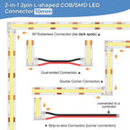 20-Pack 2-Pin 10mm L-Shaped Connectors for COB/SMD LED Strips — product image 6