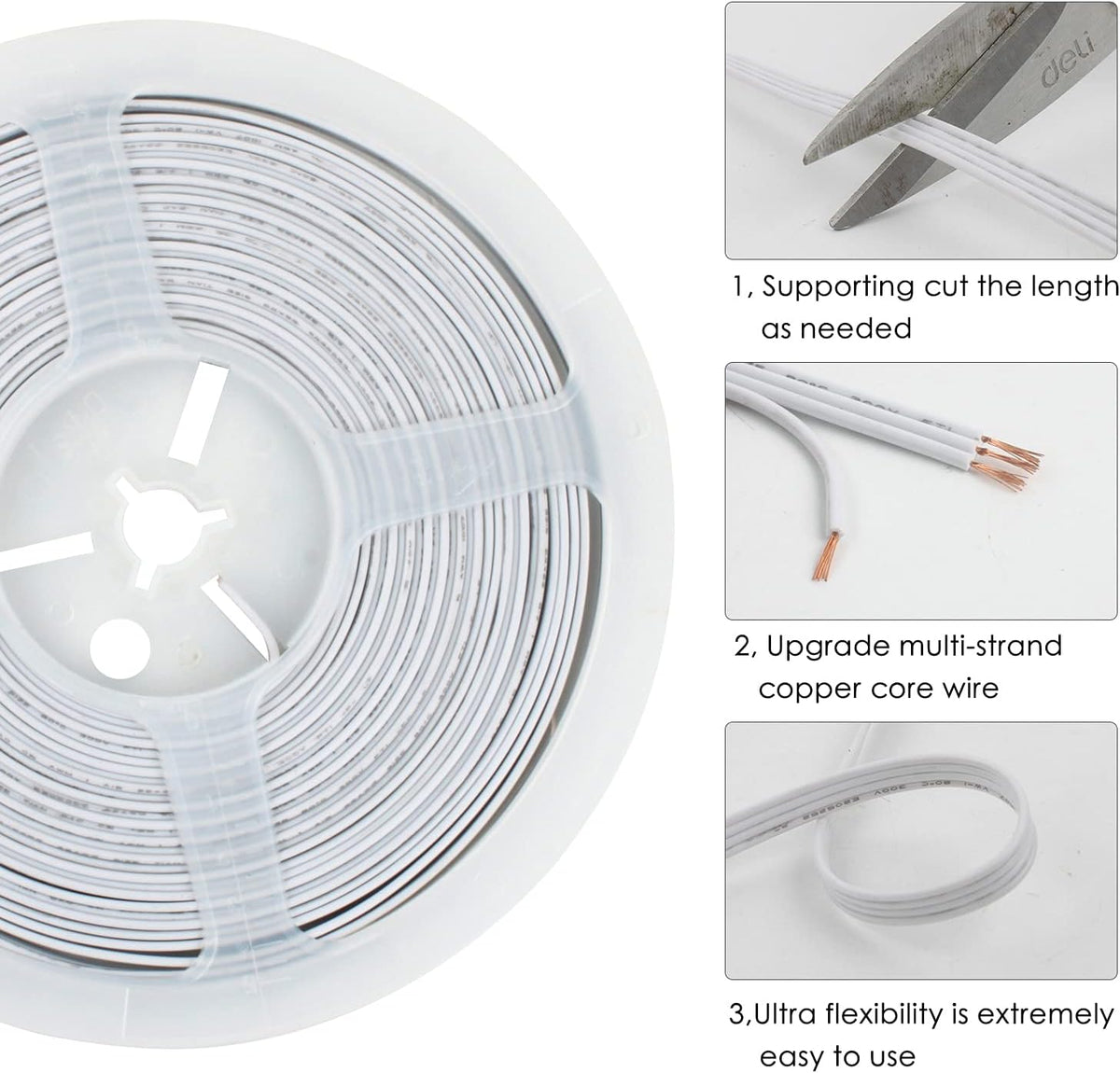 32.8FT 4-Pin RGB Extension Wire & 10mm Connector Kit — product image 4