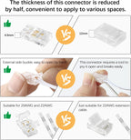 12-Pack 2-Pin 8mm COB LED Strip-to-Wire Connectors — product image 9