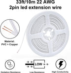 20-Piece 2-Pin 8mm Connector Kit with 32.8FT Extension Wire — product image 7