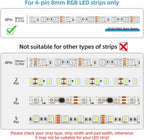 10-Pack 4-Pin 8mm RGB LED Strip-to-Wire Connectors — product image 4