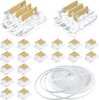 20-Piece 3-Pin 8mm Connector Kit with 32.8FT Extension Wire — main image
