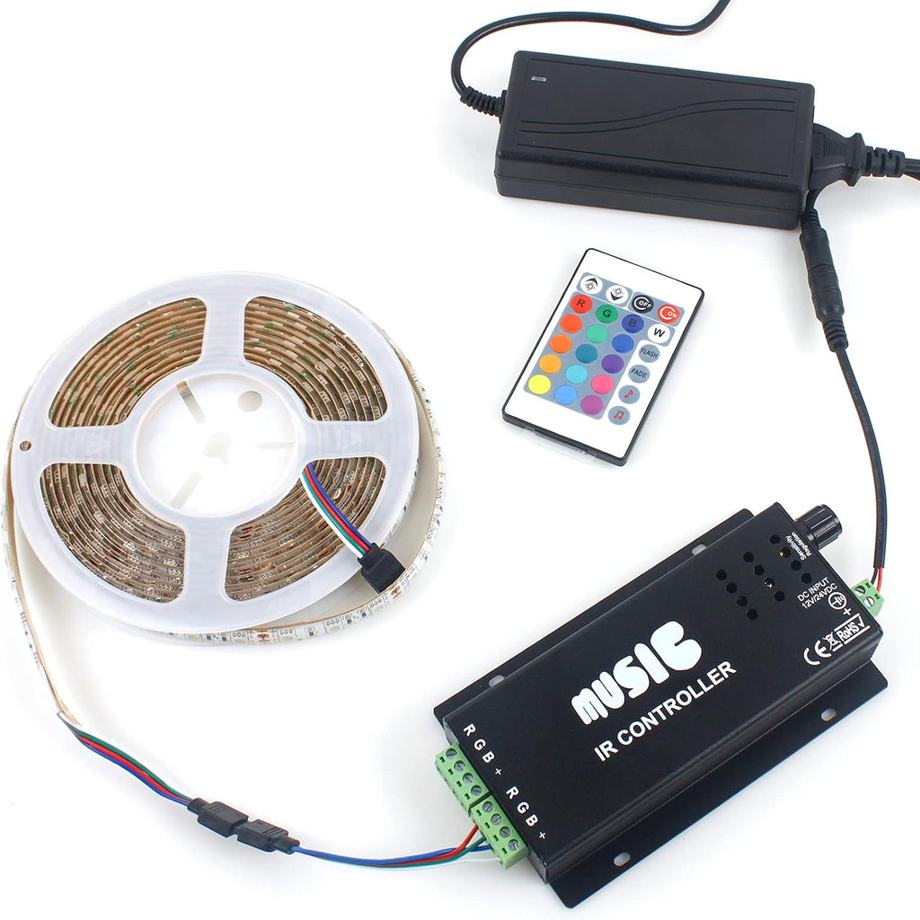 RGB LED Controller with 24-Key IR Remote & Music Sync — product image 5