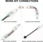 25-Pack 3-Pin 10mm Solderless Connectors for WS2811/WS2812B — product image 7