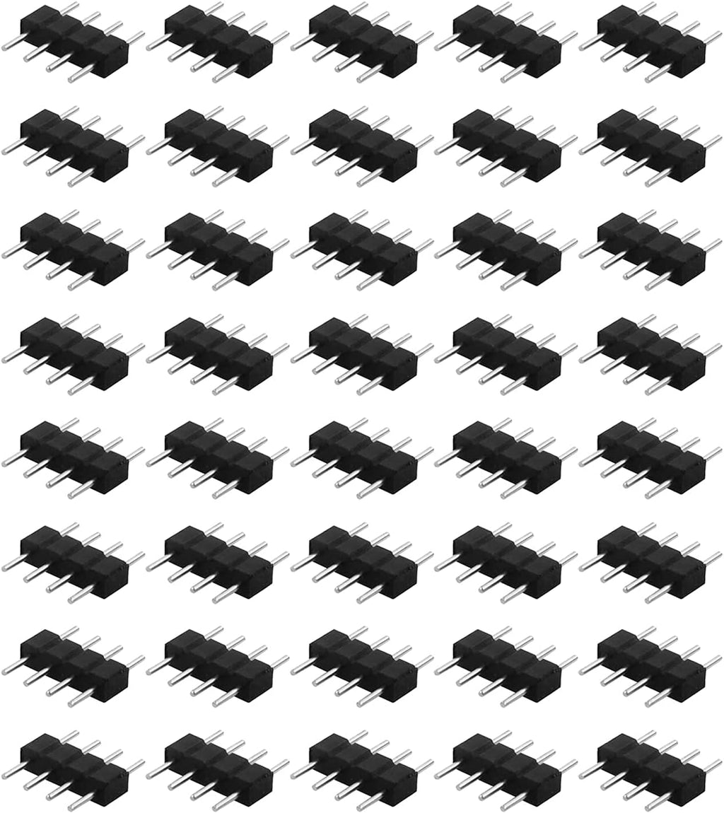 40-Pack 4-Pin Male-to-Male Connectors for RGB LED Strips — main image