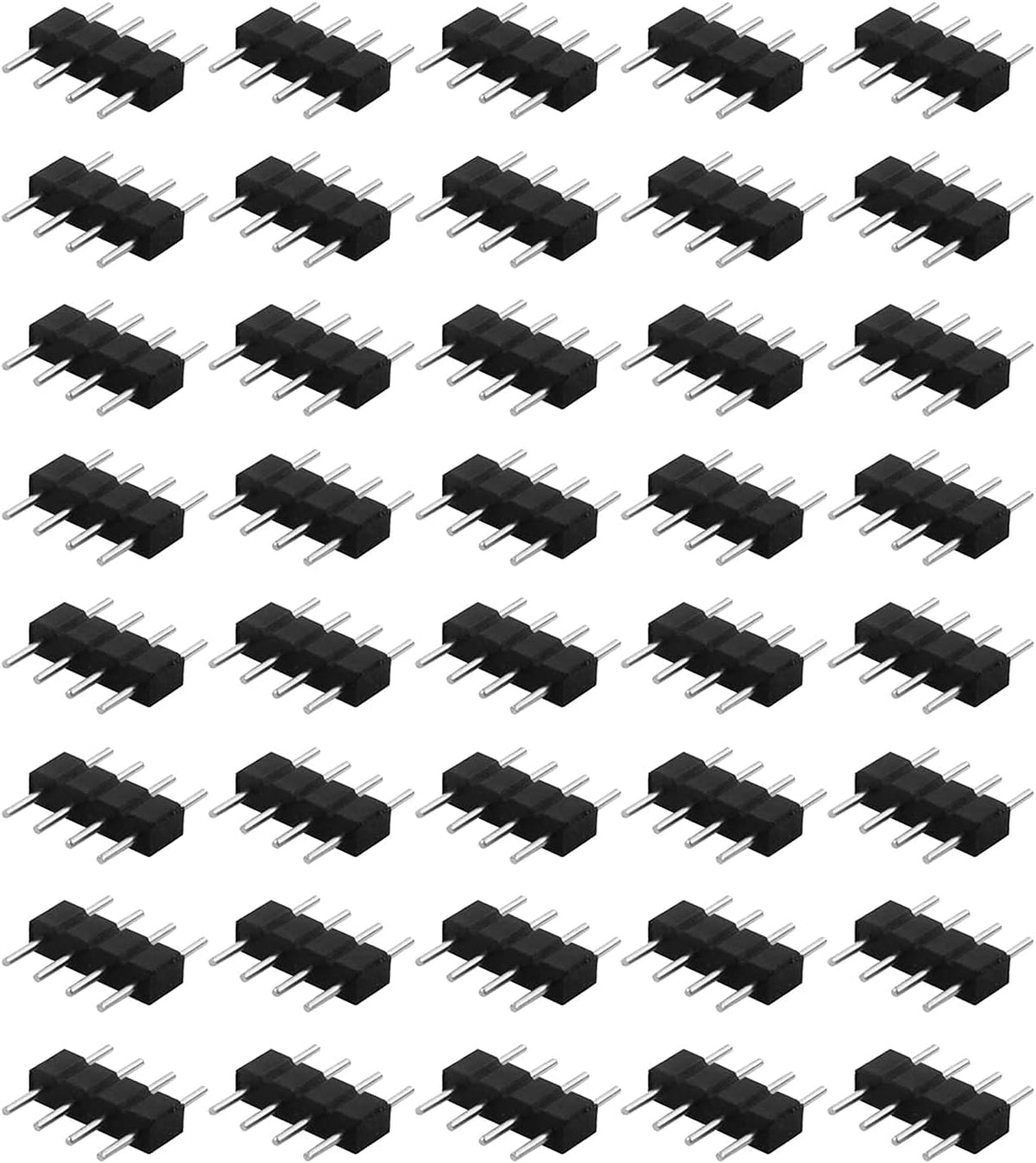 40-Pack 4-Pin Male-to-Male Connectors for RGB LED Strips — main image