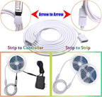 2-Pack 9.9FT RGB LED Extension Cables with 4-Pin Connectors — product image 6