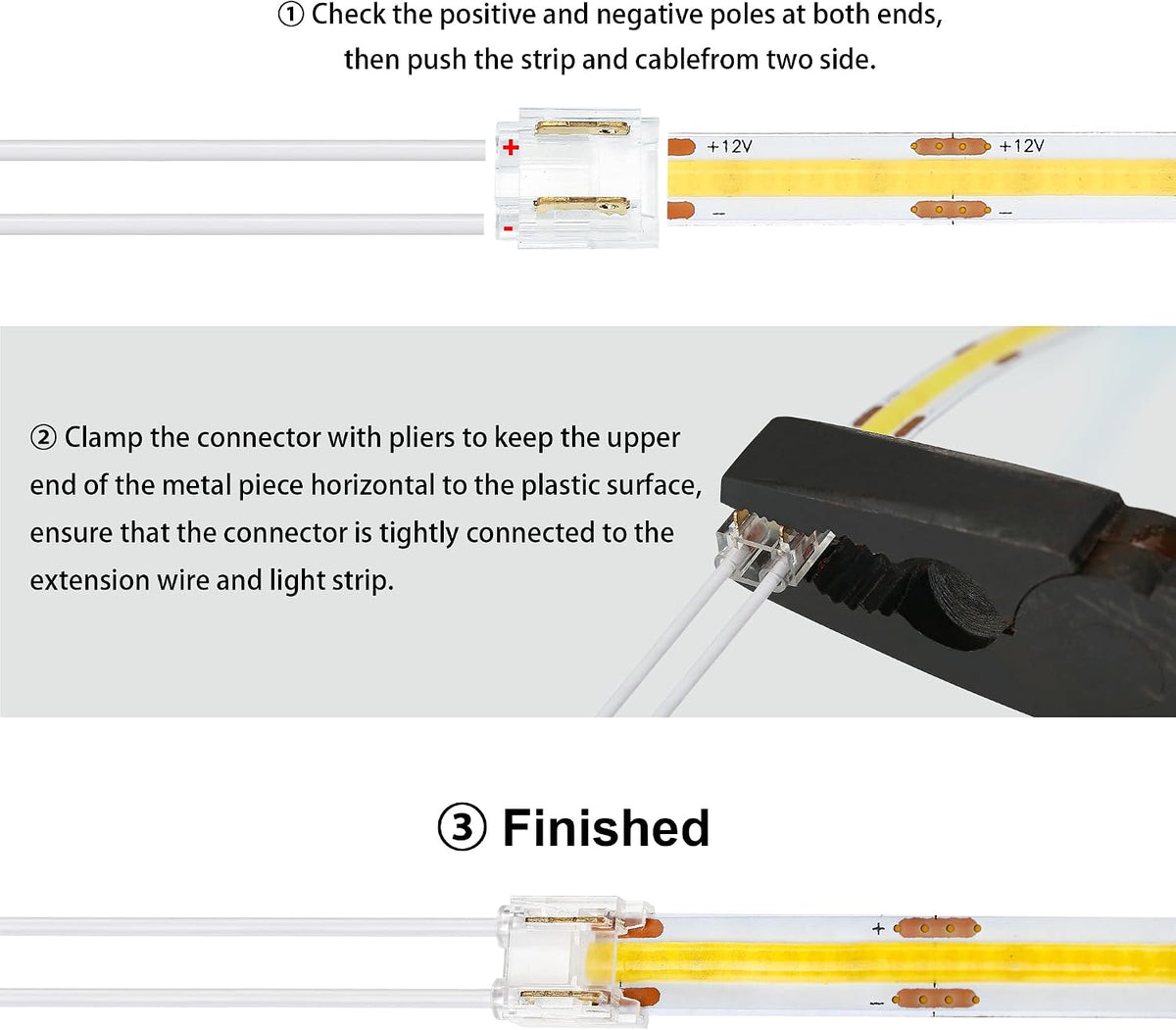 20-Piece 2-Pin 8mm Connector Kit with 32.8FT Extension Wire — product image 5