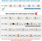 25-Pack 3-Pin 10mm Solderless Connectors for WS2811/WS2812B — product image 5