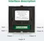 RGBW Wall-Mounted Touch Panel LED Controller for 12–24V Strips — product image 3