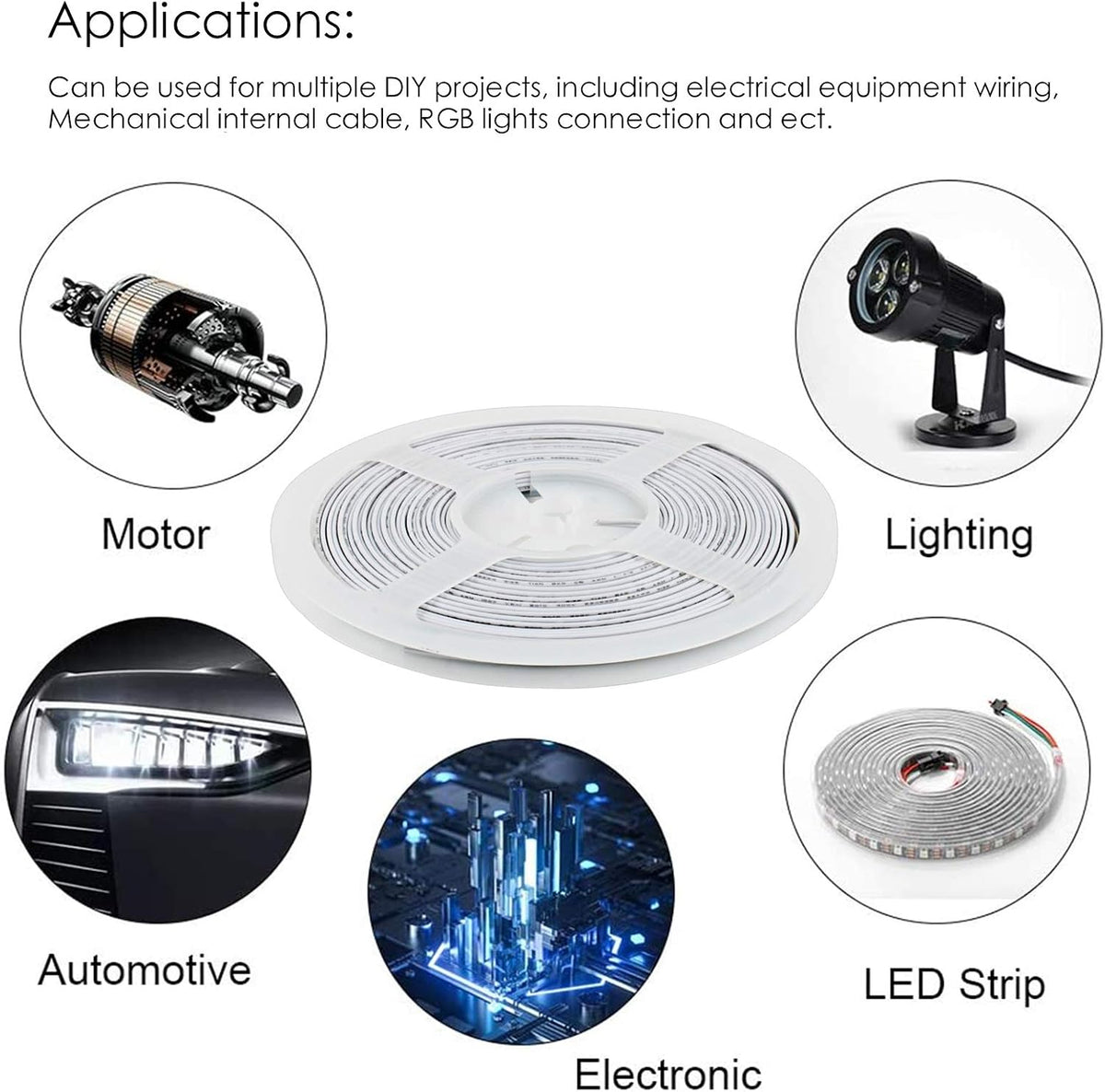 33FT 22AWG 4-Pin RGB LED Strip Extension Wire — product image 7