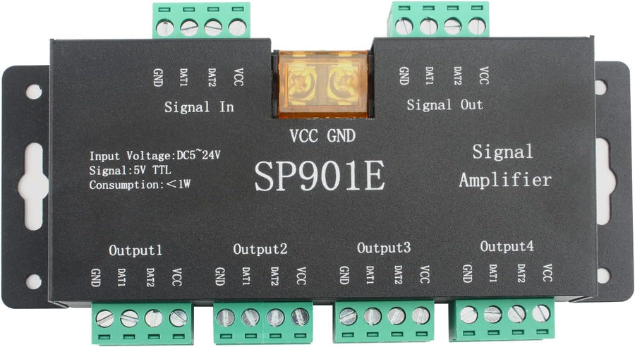 SP901E 4-Channel SPI Signal Amplifier for Addressable LED Strips — main image