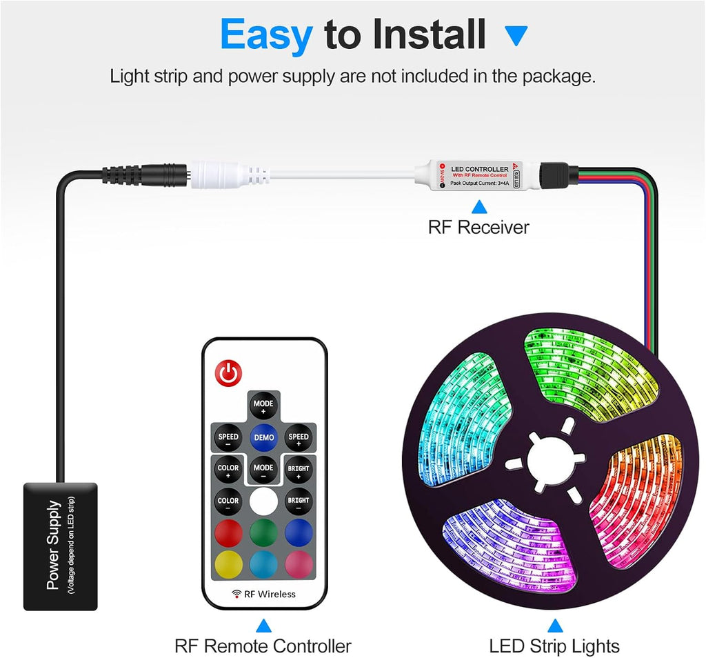 RF Wireless RGB Controller for 4-Pin 5050/3528 LED Strips — product image 8
