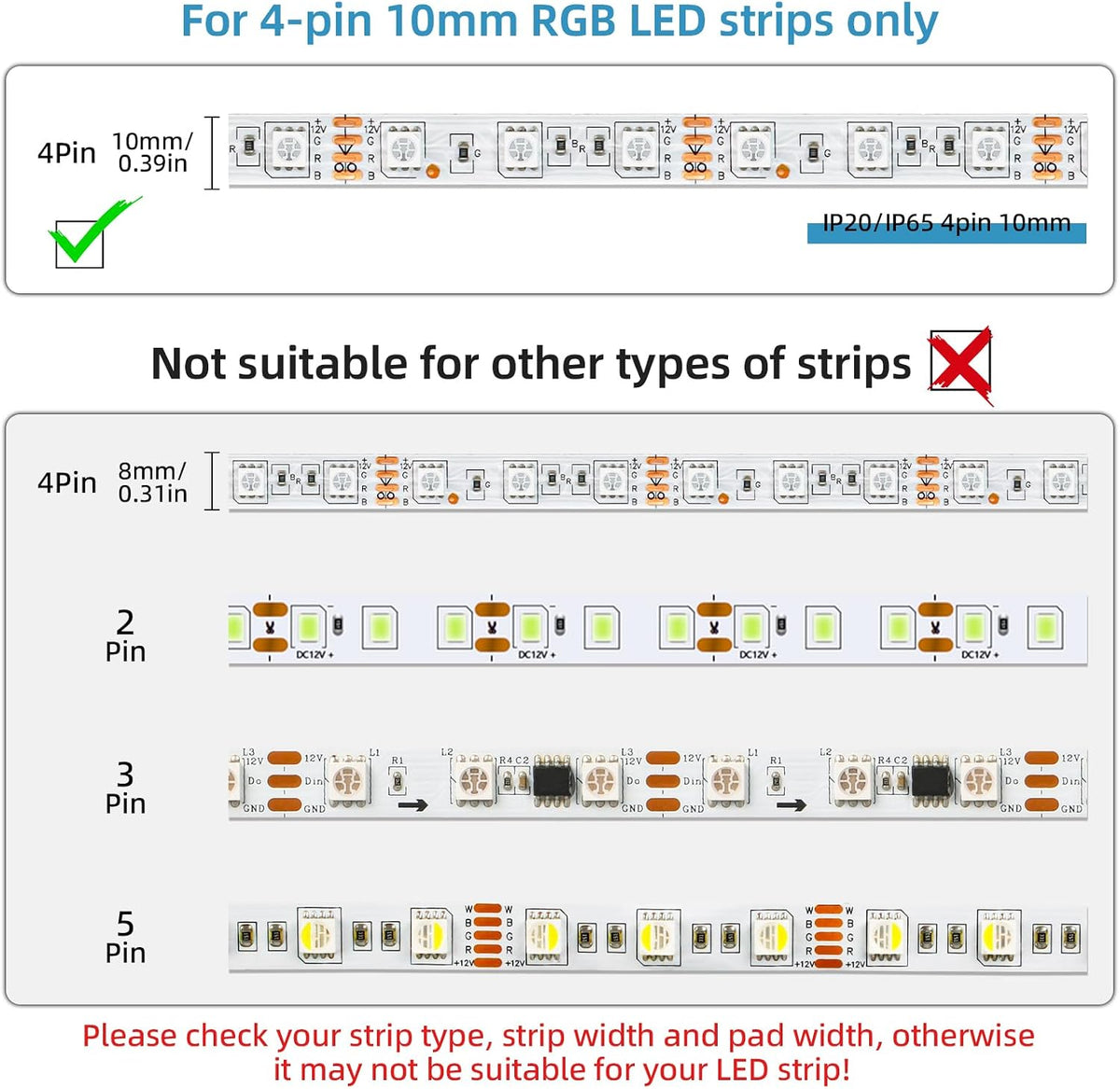 32.8FT 4-Pin RGB Extension Wire & 10mm Connector Kit — product image 3