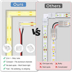 20-Pack 2-Pin 10mm L-Shaped Connectors for COB/SMD LED Strips — product image 4