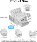 25-Pack 3-Pin 10mm Solderless Connectors for WS2811/WS2812B — product image 2