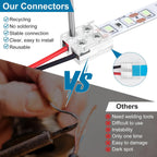 15-Pack 2-Pin 8mm Transparent Strip-to-Wire Connectors — product image 5