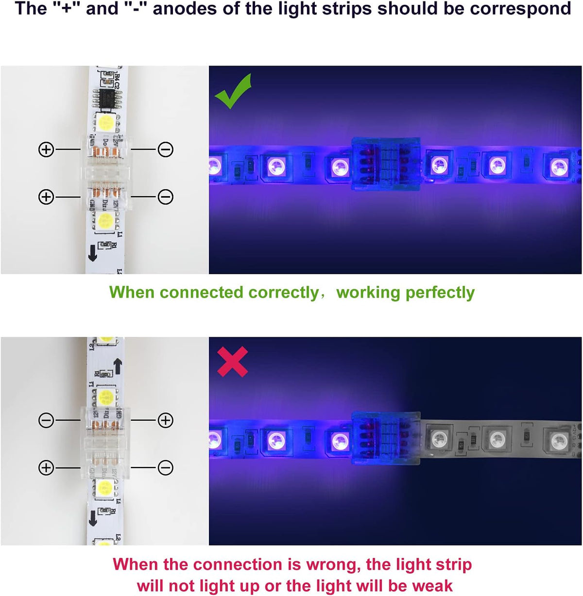 10-Pack 3-Pin 10mm Solderless Connectors for Addressable LED Strips — product image 6