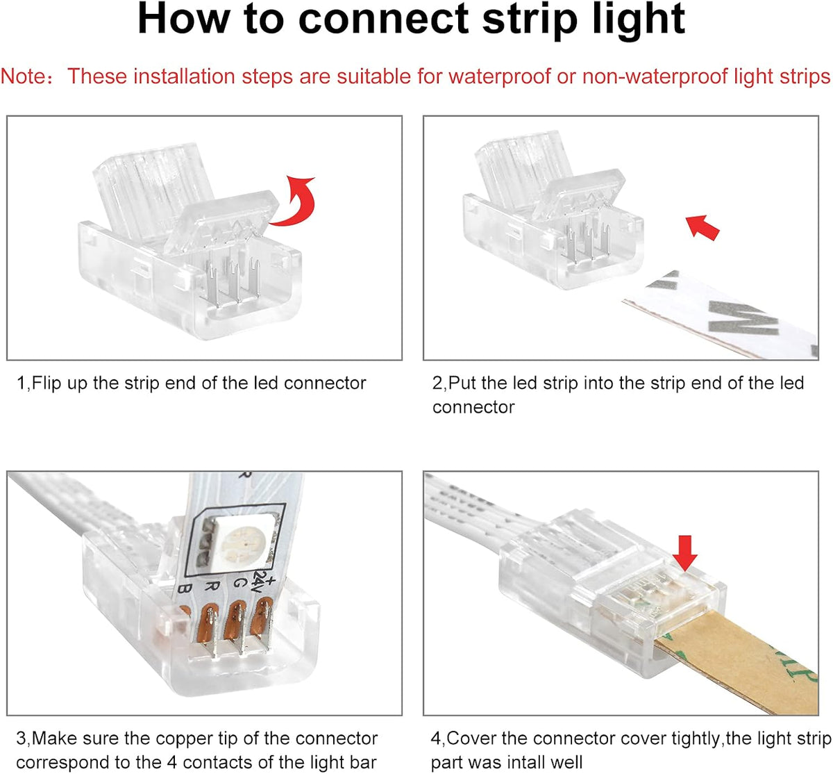 32.8FT 4-Pin RGB Extension Wire & 10mm Connector Kit — product image 2