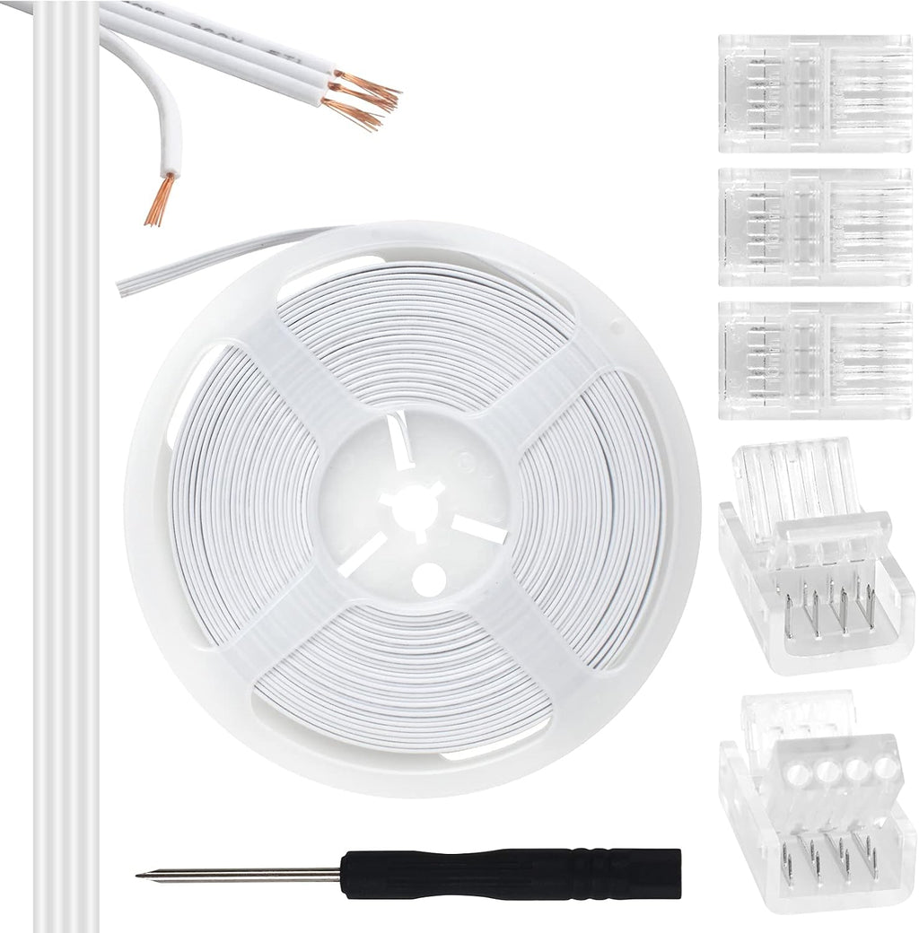 32.8FT 4-Pin RGB Extension Wire & 10mm Connector Kit — main image