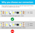 10-Pack 3-Pin 10mm Solderless Connectors for Addressable LED Strips — product image 7
